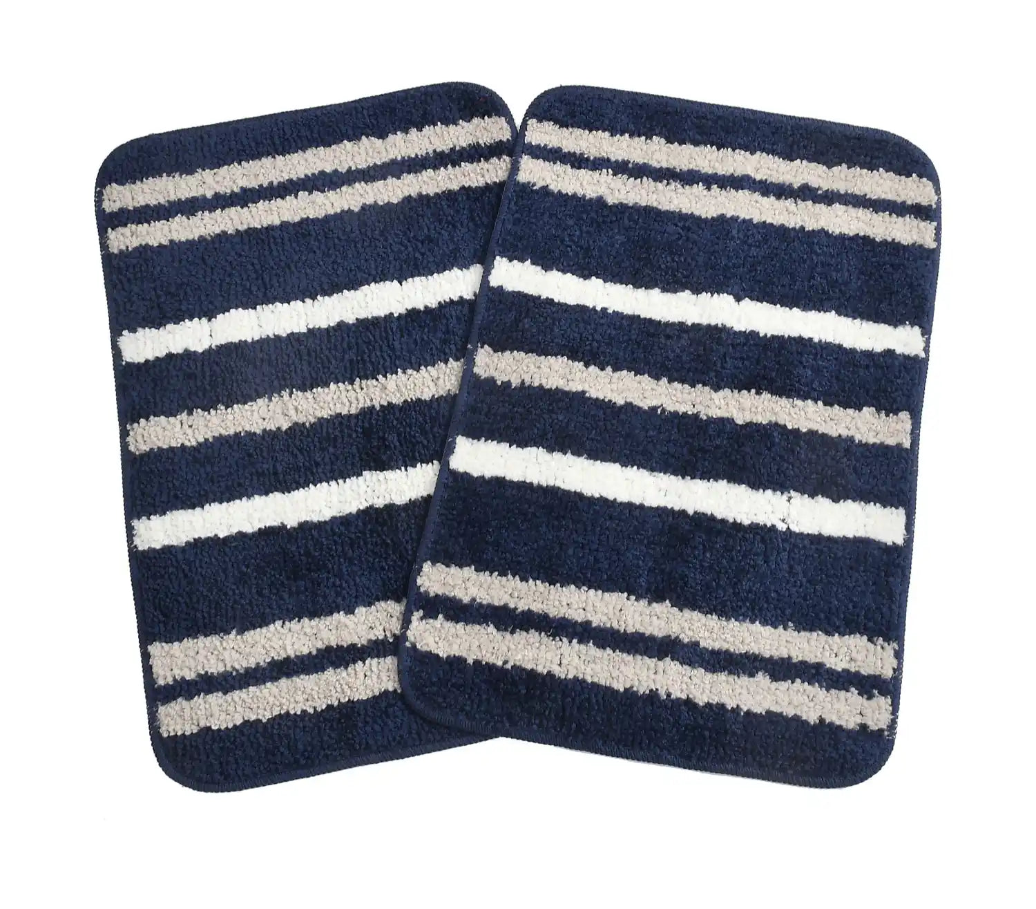 Venice - Royal Blue Microfibre Doormat (Pack of 2)