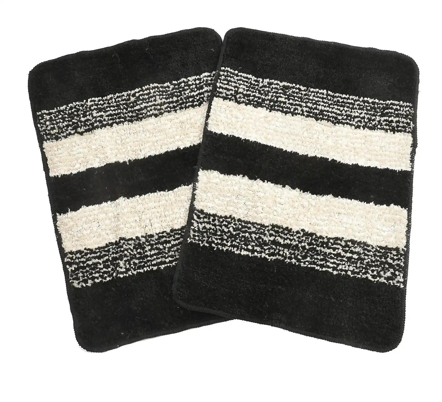 Vertigo - Black Microfibre Doormat (Pack of 2)