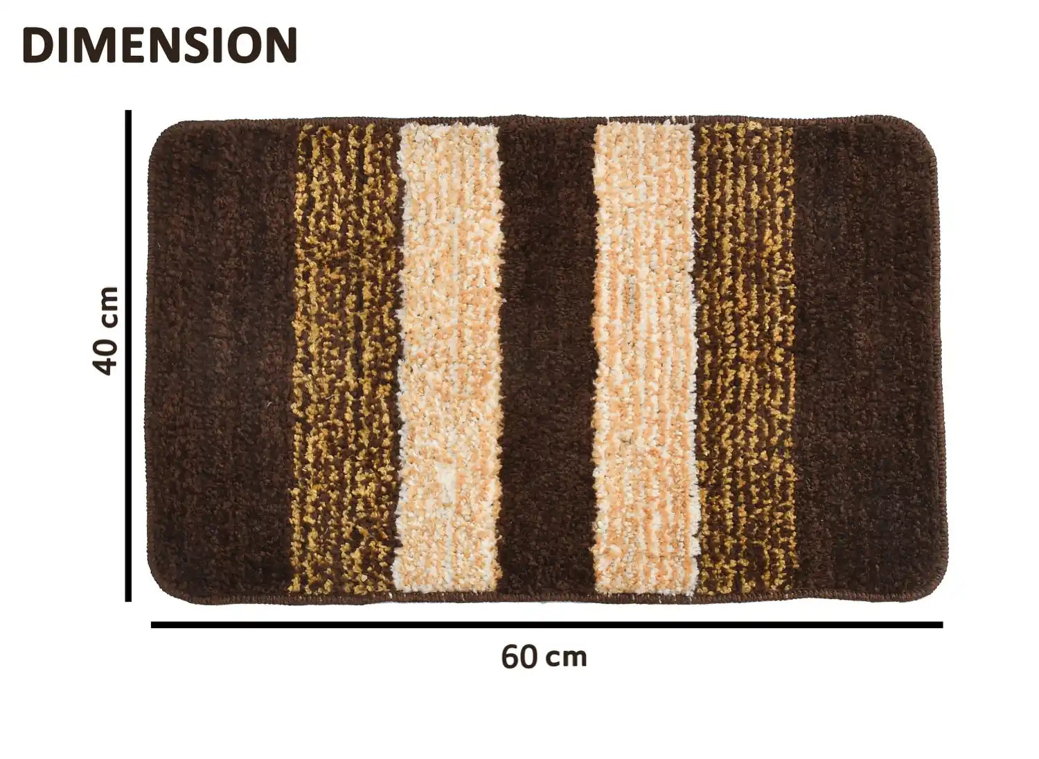 Vertigo - Brown Microfibre Doormat (Pack of 2)