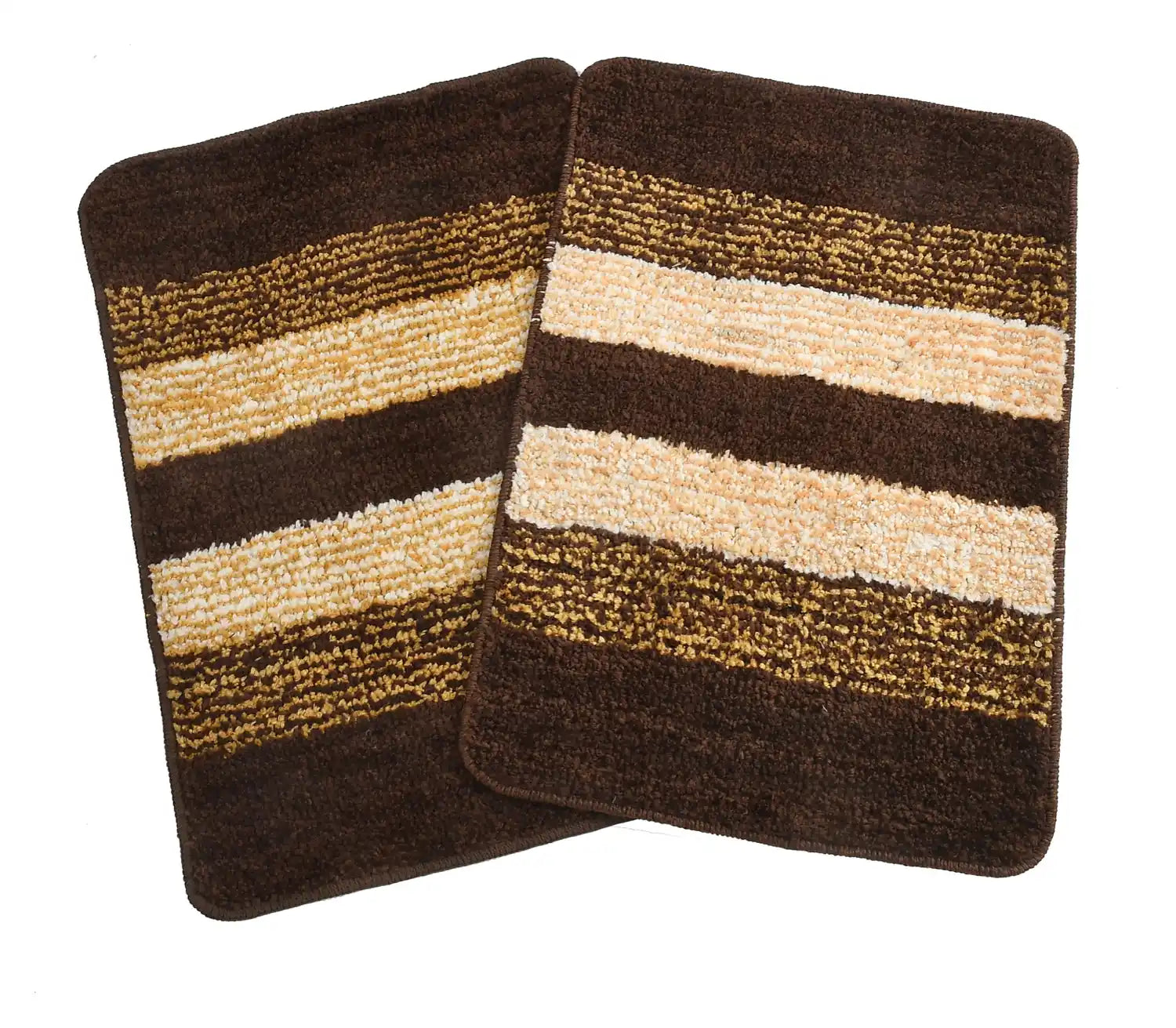 Vertigo - Brown Microfibre Doormat (Pack of 2)