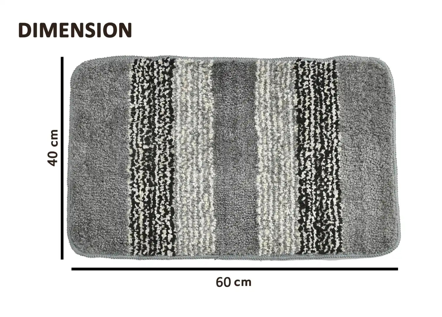 Vertigo - Light Grey Microfibre Doormat (Pack of 2)