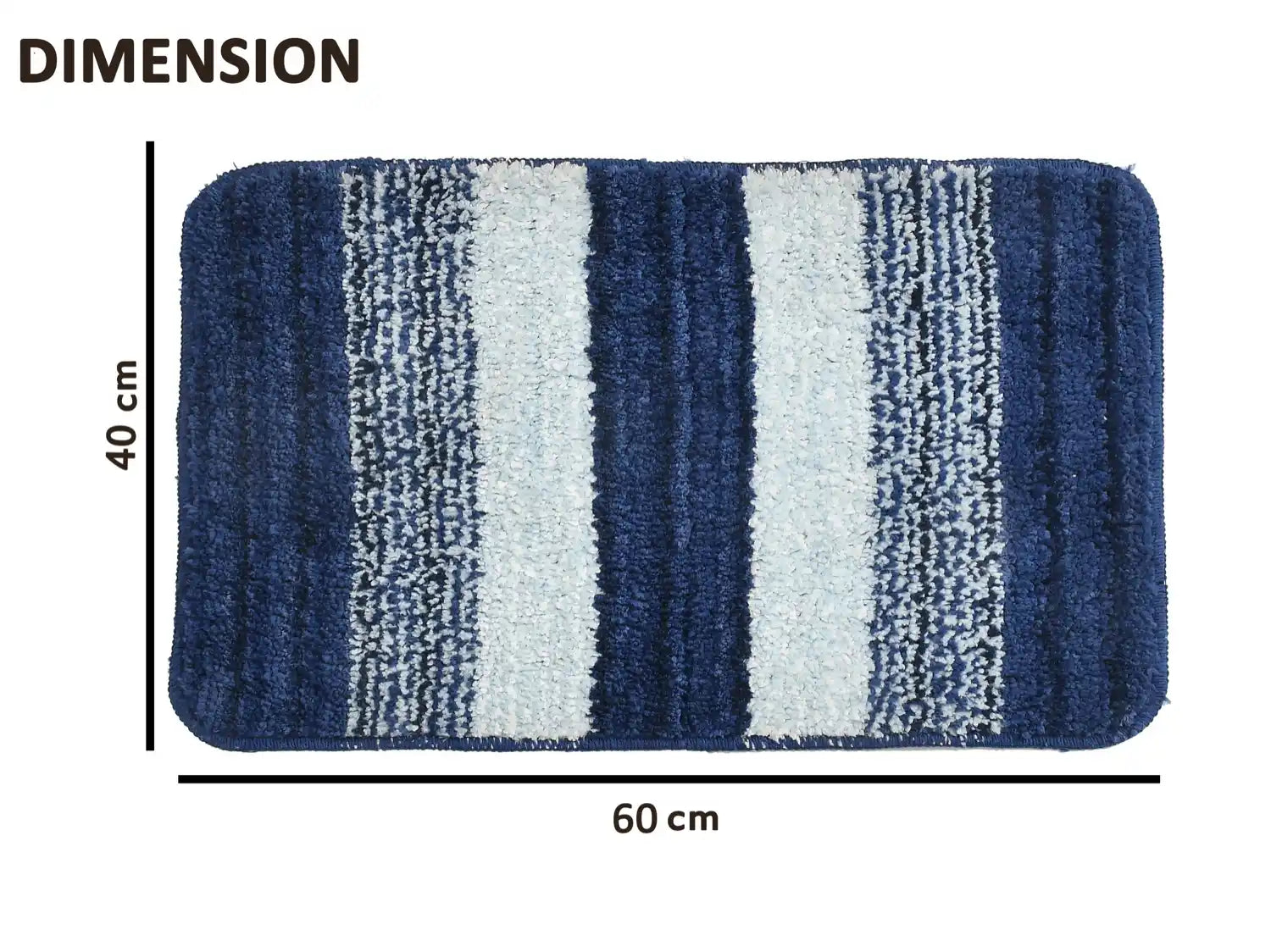 Vertigo - Royal Blue Microfibre Doormat (Pack of 2)