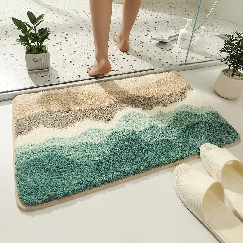 Waves - Anti-Slip Microfibre Doormat (40x60 cm) - Pack of 1